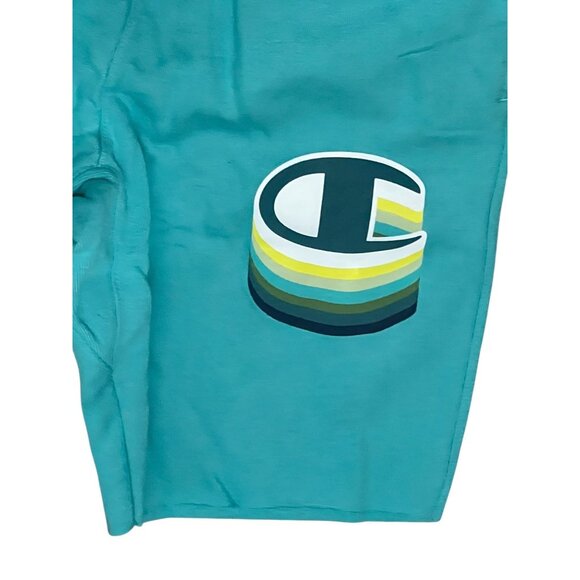 Champion Reverse Weave C Shadow Cut-Off Shorts Sz Small Blue Unisex Mens - Picture 3 of 7
